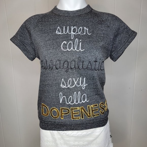 Bow & Drape Tops - Bow & Drape Super Cali Swagalistic Sexy Hella Dopeness Short Sleeve S